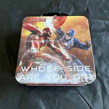 Civil War Captain America vs Iron Man Carry All Tin 6 in x 6 in picture