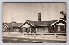 Hutchinson KS-Kansas, RPPC Grandview School, Antique, Vintage Postcard picture