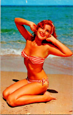 Beachcombers delight bathing beauty by the sea vintage postcard a67 picture
