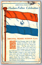 Postcard Hudson-Fulton Celebration Original Henrik Hudson Flag New York    A 15 picture
