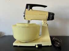 Vintage Sunbeam Mixmaster 12 Speed Stand Mixer Harvest Gold w/ Beaters 2 Bowl picture