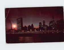 Postcard Night Falls over the United Nations NYC New York USA North America picture