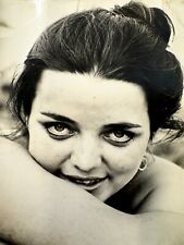 1970s Chic Girl Beautiful Eyes Pretty Woman Portrait Vintage Photo Snapshot picture