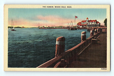 The Harbor Woods Hole Massachusetts Vintage Postcard E2 picture