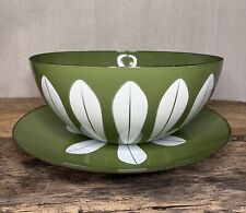 Vintage Cathrine Holm Lotus Avocado Set Of 2 Bowl And Plate picture