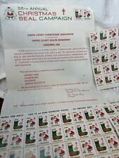 1964 Coffee Co.TN 58th Annual TB Health Christmas Seal Campaign & Stamps 4 items picture