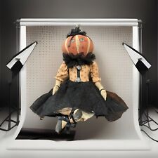 Joe Spencer Gathered Traditions Pauline Pumpkin  19” Halloween Folk Art Doll picture