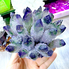500g+  New Find Purple Phantom Quartz Crystal Cluster Mineral Specimen Gem picture