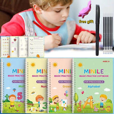 4Pcs Grooved Magic Practice Copybook Set Boys Girls Handwriting Book Practice US picture