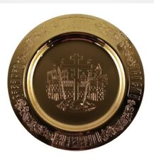 Orthodox plate with a cross picture