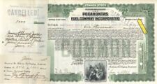 1,000 Shares Pocahontas Fuel Company Inc. - 1921 dated Stock Certificate - High  picture