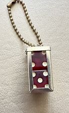Vintage Crisloid Caged Red Dice Keychain picture