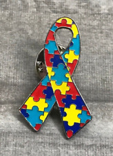 Autism Awareness Puzzle Ribbon Lapel Hat Shirt Backpack Bag Pin picture