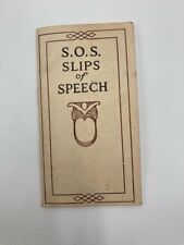 SOS Slips of Speech Proper Use of Language Words Booklet Primer English picture