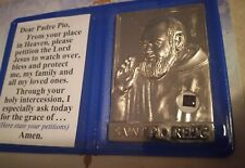 St Padre Pio Relic Pocket Shrine Prayer Card Folder NEW SEALED picture
