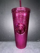 Starbucks 2022 Sangria Bling Studded 24oz Venti Cold Cup Tumbler - Pink Purple picture