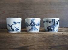 Antique Imari Sometsuke Soba Choko Set of 3 Varieties, 3 Cups picture