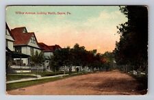 Sayre PA-Pennsylvania, Wilbur Avenue Residences, Looking North, Vintage Postcard picture