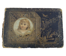 Antique 1800s Autograph Book Album Diecuts Decals Josephine Thalmann Historical picture