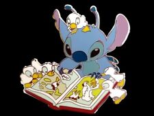 Fantasy Pin - Disney Stitch with Comic Book Reading to the Little Duckling Ducks picture