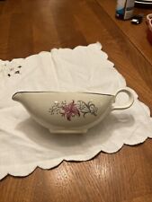Homer Laughlin London Rhythm VTG Gravy Boat 1950’s Pink Silver MCM Replacement picture