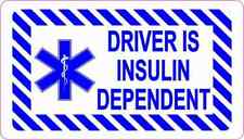 3.5x2 Driver Is Insulin Dependent Magnet Magnetic Medical Diabetes Vehicle Sign picture
