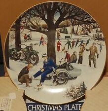 1991 HARLEY DAVIDSON CHRISTMAS PLATE VINTAGE AND RARE LTD. EDITION NEW IN BOX picture