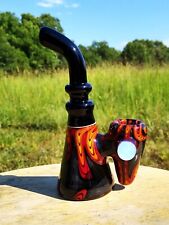 Fire Armor Linework Glass Tobacco Stand Up Cavalier Pipe picture