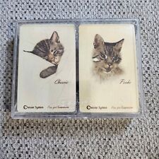 NIB Vintage Chessie System Cats Kittens Playing Card Sets 2 Decks  Sealed picture