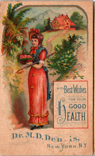 Trade Card Dr Dennis Best Wishes Good Health Quack Medicine New York picture
