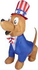 5' Gemmy Airblown Inflatable 4th of July Patriotic Pooch Puppy Dog 48973 picture