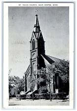 c1930's St. Paul's Church Scene Street Sauk Centre Minnesota MN Vintage Postcard picture