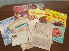 Huge Lot Vintage Recipes Handwritten Typed Clippings Antique Cookbook Ephemera picture