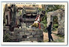 Daytona Florida FL Postcard Old Spanish Sugar Mill Exterior 1920 Vintage Antique picture
