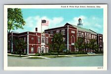 Delaware OH-Ohio, Frank B Willis High School, Antique Vintage Souvenir Postcard picture