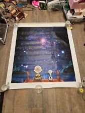 Vintage poster Peanuts Snoopy Space image courtesy NASA Huge 44x48 Inch Plastic  picture