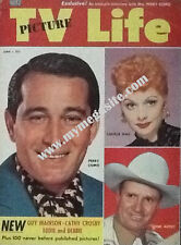LUCILLE BALL - TV LIFE MAGAZINE -  JUNE 1956 - W/ PERRY COMO & GENE AUTRY picture