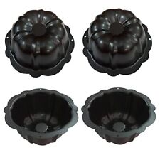 Proshopping Carbon Steel Mini Bundt Cake Pans 4 Inch Metal Nonstick Fluted Ca... picture