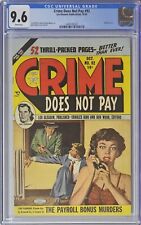 Crime Does Not Pay #92 CGC 9.6 Lev Gleason 1950 Painted Cover Highest Graded picture