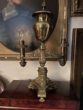 19thC Bronze Argand Double Arm Table Lamp - J & I Cox New York - 1818-1853 picture