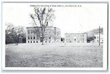 Woodsville New Hampshire Postcard Community Building High School c1940 Vintage picture