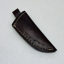 Vintage 1970s Thick Brown Leather Knife Stealth Handmade 4.5” Art Decor 7 picture