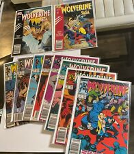 Vintage Wolverine NEWSSTAND Lot Of 10 Fine-VF 1989 Marvel Between 7-19 Saga 1,2 picture