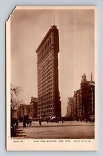 New York City, Panoramic View Flat Iron Building, Antique Vintage Postcard picture