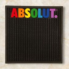 Absolut Vodka Bar Mat in Rainbow Font Home Bar Accessories picture