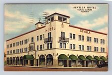 Coral Gables FL-Florida, Sevilla Hotel Advertising, Antique, Vintage Postcard picture