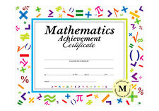 Mathematics Achievement Certificates picture