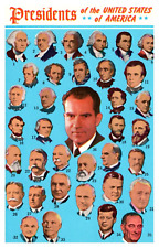 Washington D.C. Presidents of the United States Washington-Nixon Chrome Postcard picture