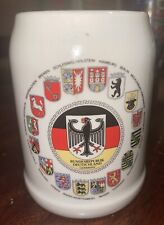 German Ceramic Large Beer Mug with Crests Of Each Province WS Qualitat picture