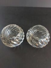 Vintage Partylite Illusions Retired Clear Tealight Candleholders Set Of 2  MINT picture